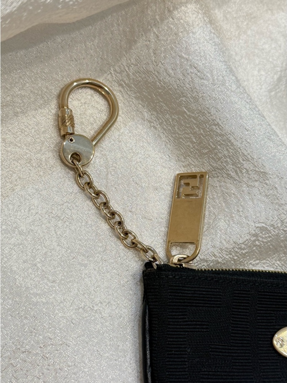 Authentic Fendi Zucca Canvas Key Coin Case Pouch Black - Picture 6 of 15